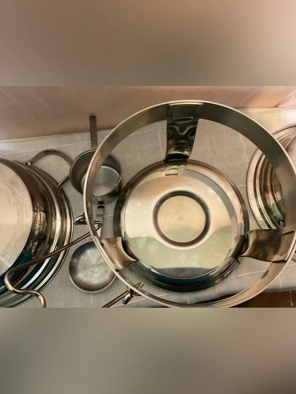round stainless steel chafing dish buffet set